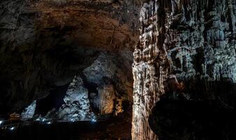 Stunning rock formations illuminated within Cacahuamilpa Caves National Park photo