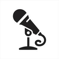 Microphone icon on white background vector