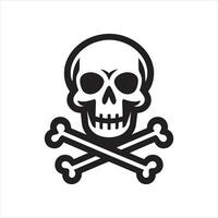 A skull and crossbones icon on a white background vector