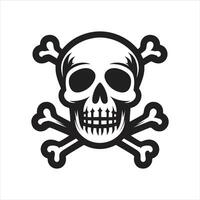 A skull and crossbones icon on a white background vector