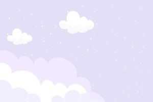 Horizontal Background. Purple sky and clouds, podium, copy space. Sun rays vector