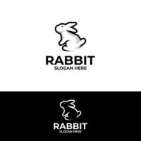 bunny rabbit logo design template vector
