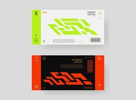 Event ticket template set. Ticket mockup. template illustration. vector