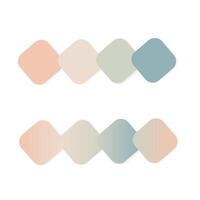 Square Rounded holographic gradient Shape. Multicolor light Color Radius circle gradients, colorful soft round buttons vector