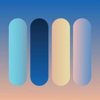 Set of gradients, modern combinations of colors and shades. Color gradient palette in the form vector