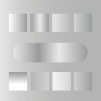 Set of Silver Gradients Background, Abstract Silver Gradient Collection Background Set vector
