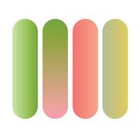 Gradient shades combination Minimalistic, pastel colored circles collection on white background. vector