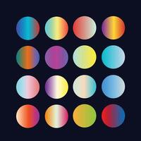Red Blue Yellow Orange Multicolor Circle Shape Gradient Color Paletter. Color gradient palette in the form of circles. vector