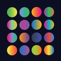 Color gradient palette in the form of circles abstract background vector