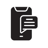 comment Glyph Icon White Background vector