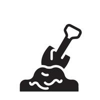 soil Glyph Icon White Background vector