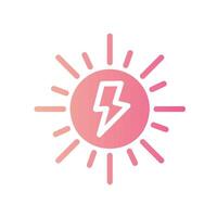energy Flat Gradient Icon White Background vector