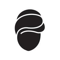 towel Glyph Icon White Background vector