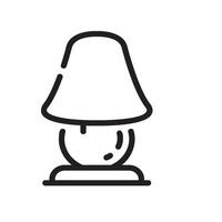 table lamp Line Icon White Background vector