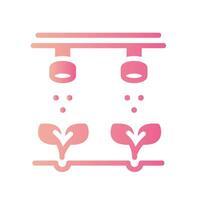 sprinkler Flat Gradient Icon White Background vector