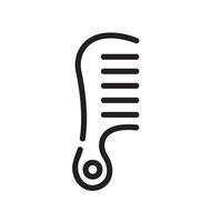 comb Line Icon White Background vector