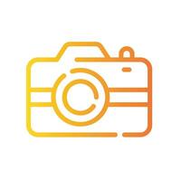 camera Line Gradient Icon White Background vector