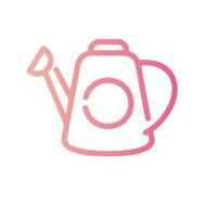 watering Can Line Gradient Icon White Background vector