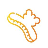 hair clip Line Gradient Icon White Background vector