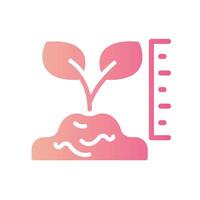 growth Flat Gradient Icon White Background vector