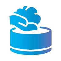 hand wash Flat Gradient Icon White Background vector