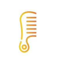 comb Line Gradient Icon White Background vector