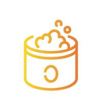 hair mask Line Gradient Icon White Background vector