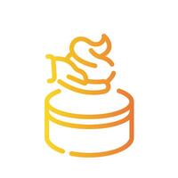 pomade Line Gradient Icon White Background vector
