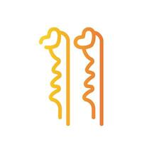 broches Line Gradient Icon White Background vector