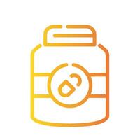 supplement Line Gradient Icon White Background vector
