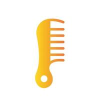 comb Flat Gradient Icon White Background vector