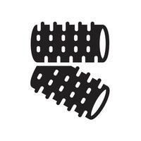 hair rollers Glyph Icon White Background vector