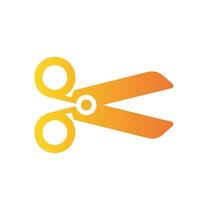 scissors Flat Gradient Icon White Background vector