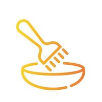 hair dye Line Gradient Icon White Background vector