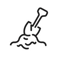 soil Line Icon White Background vector