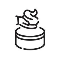 pomade Line Icon White Background vector