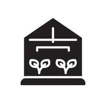 greendhouse Glyph Icon White Background vector