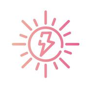 energy Line Gradient Icon White Background vector