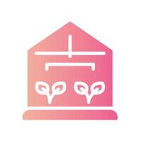 greendhouse Flat Gradient Icon White Background vector