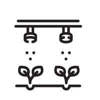 sprinkler Line Icon White Background vector