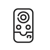 speaker Line Icon White Background vector