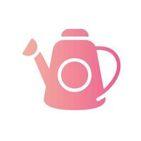 watering Can Flat Gradient Icon White Background vector