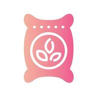 compost Flat Gradient Icon White Background vector