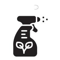 spray Glyph Icon White Background vector