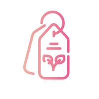 tag Line Gradient Icon White Background vector