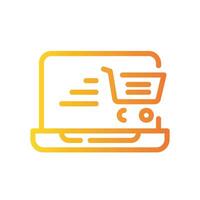 tripod Line Gradient Icon White Background vector