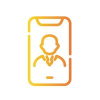influencer Line Gradient Icon White Background vector