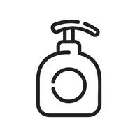 shampoo Line Icon White Background vector