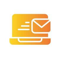 email Flat Gradient Icon White Background vector