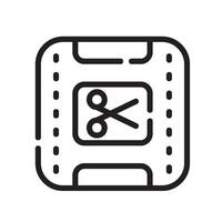 editing Line Icon White Background vector